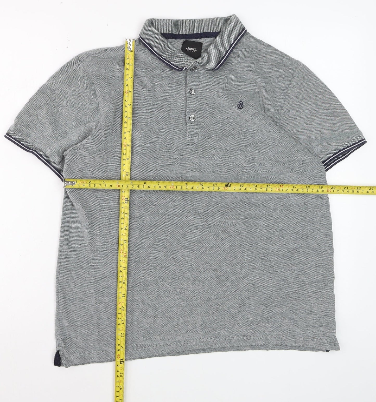 Burton Menswear London Grey Regular Fit Polo Shirt Size L