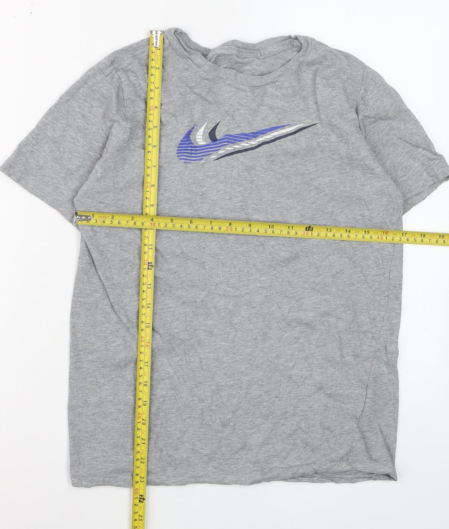 Nike Boys Grey XL Sports Graphic Cotton T-Shirt