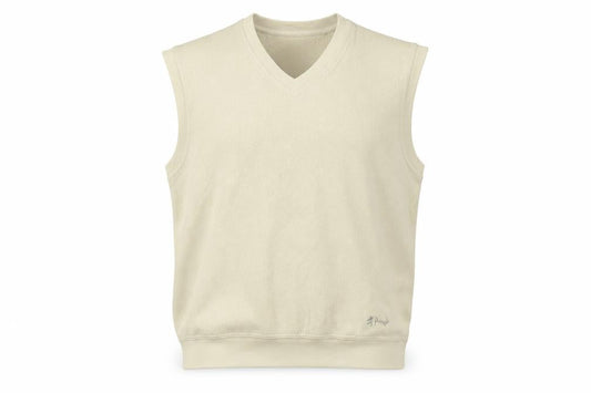 Pringle Men’s Beige V-Neck Sleeveless Cotton Vest Sweatshirt Size M