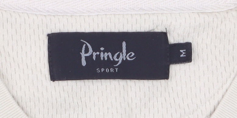 Pringle Men’s Beige V-Neck Sleeveless Cotton Vest Sweatshirt Size M