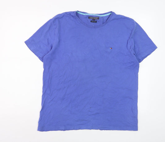 Tommy Hilfiger Men's Blue XL Organic Cotton Crew Neck T-Shirt