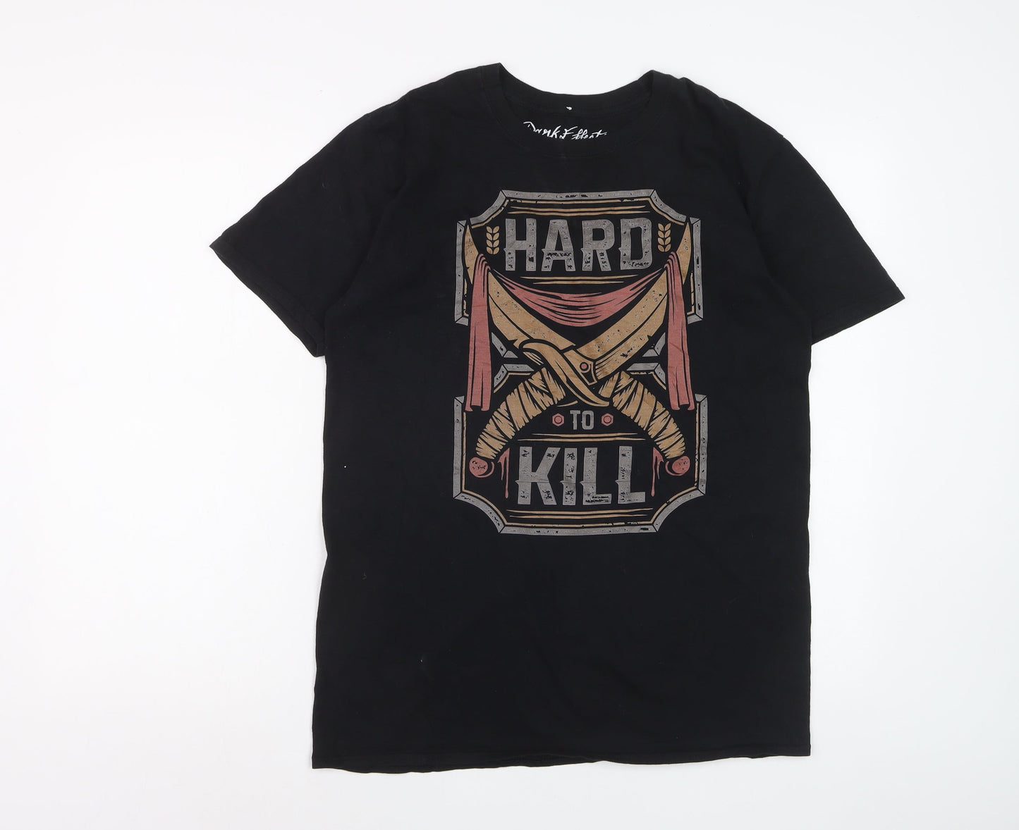 Dark Effects Mens Black Medium Graphic Rock T-Shirt