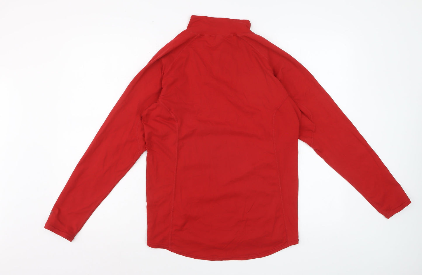 Wedze Women's Red Long Sleeve 1/4 Zip Activewear Top Size 12