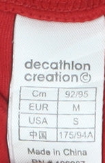 Wedze Women's Red Long Sleeve 1/4 Zip Activewear Top Size 12