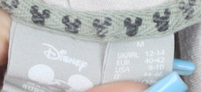 Disney Women Beige Mickey Mouse Hooded Pullover Hoodie Size M