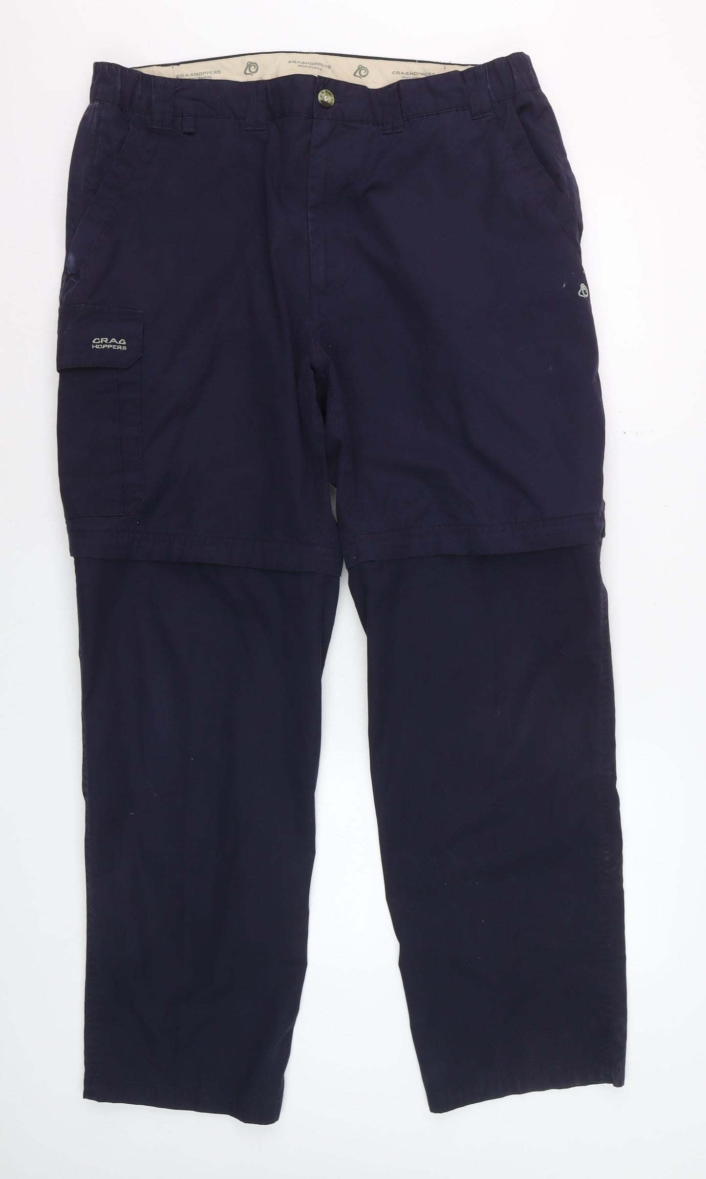 Craghoppers Men's Blue Convertible Cargo Trousers Size L 36 in