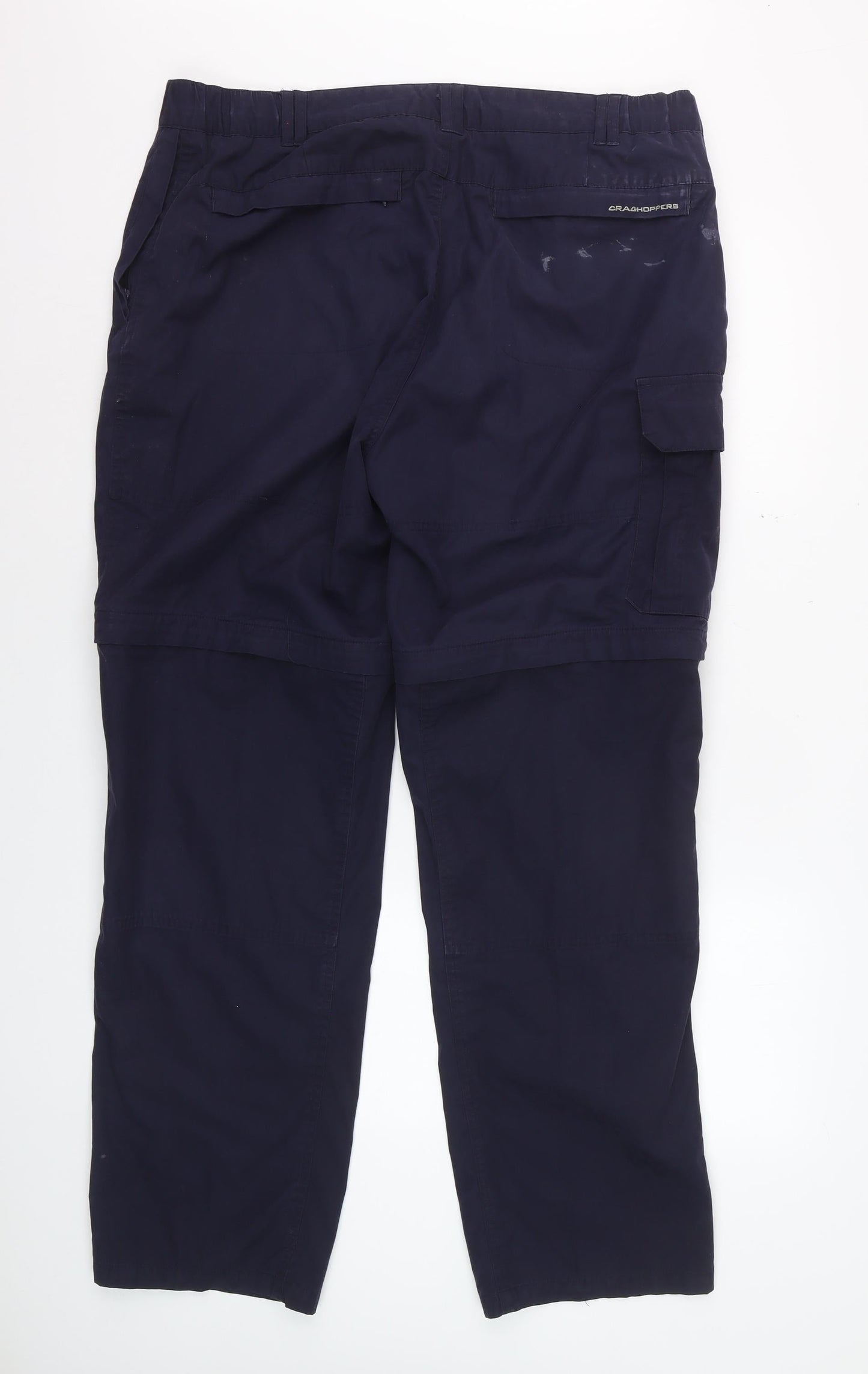 Craghoppers Men's Blue Convertible Cargo Trousers Size L 36 in
