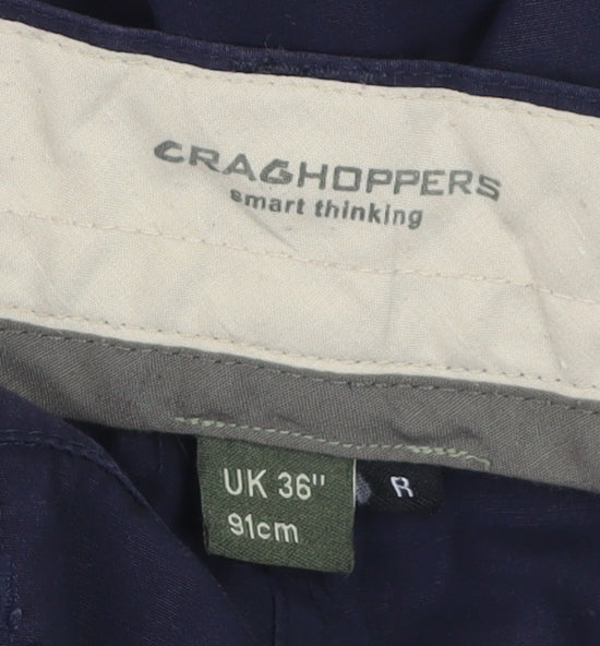 Craghoppers Men's Blue Convertible Cargo Trousers Size L 36 in