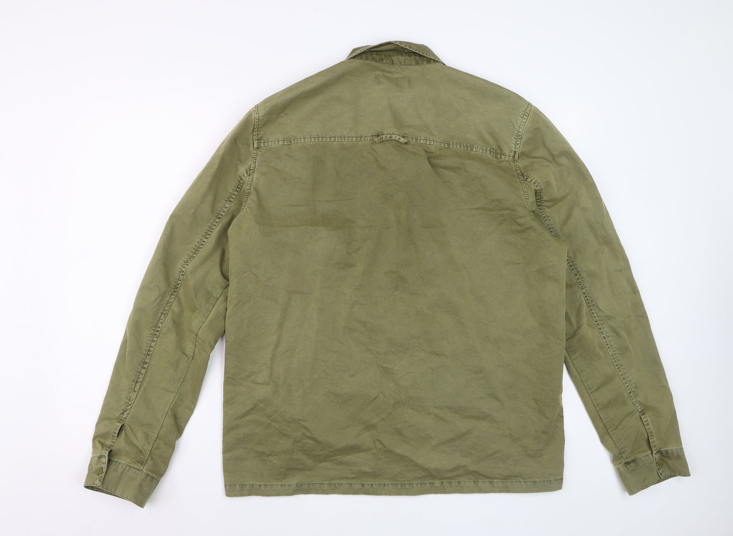 Penfield Men's Green Cotton Long Sleeve Button-Up Shirt M