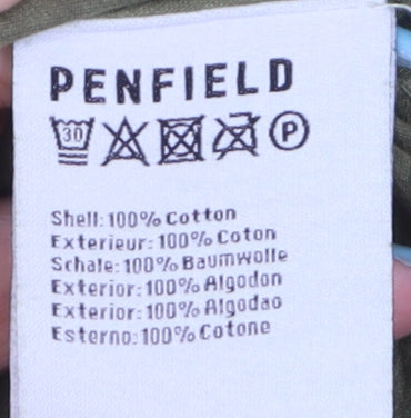 Penfield Men's Green Cotton Long Sleeve Button-Up Shirt M