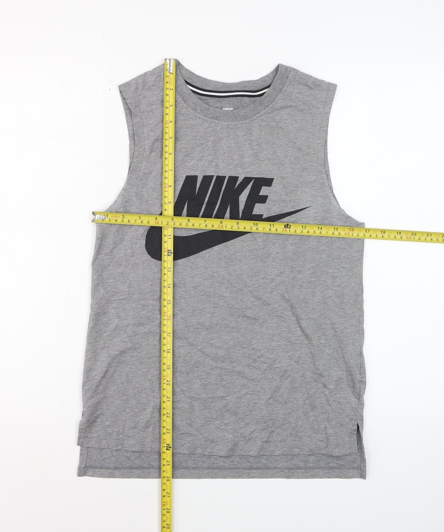 Nike Womens Grey Sleeveless Tank Top XS Basic Sportswear