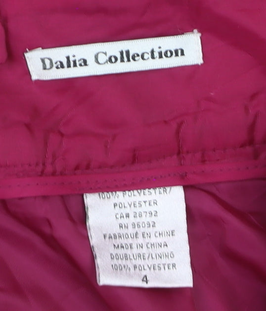 Dalia Collection Womens Red Velvet Wrap Skirt Size 8 Knee Length