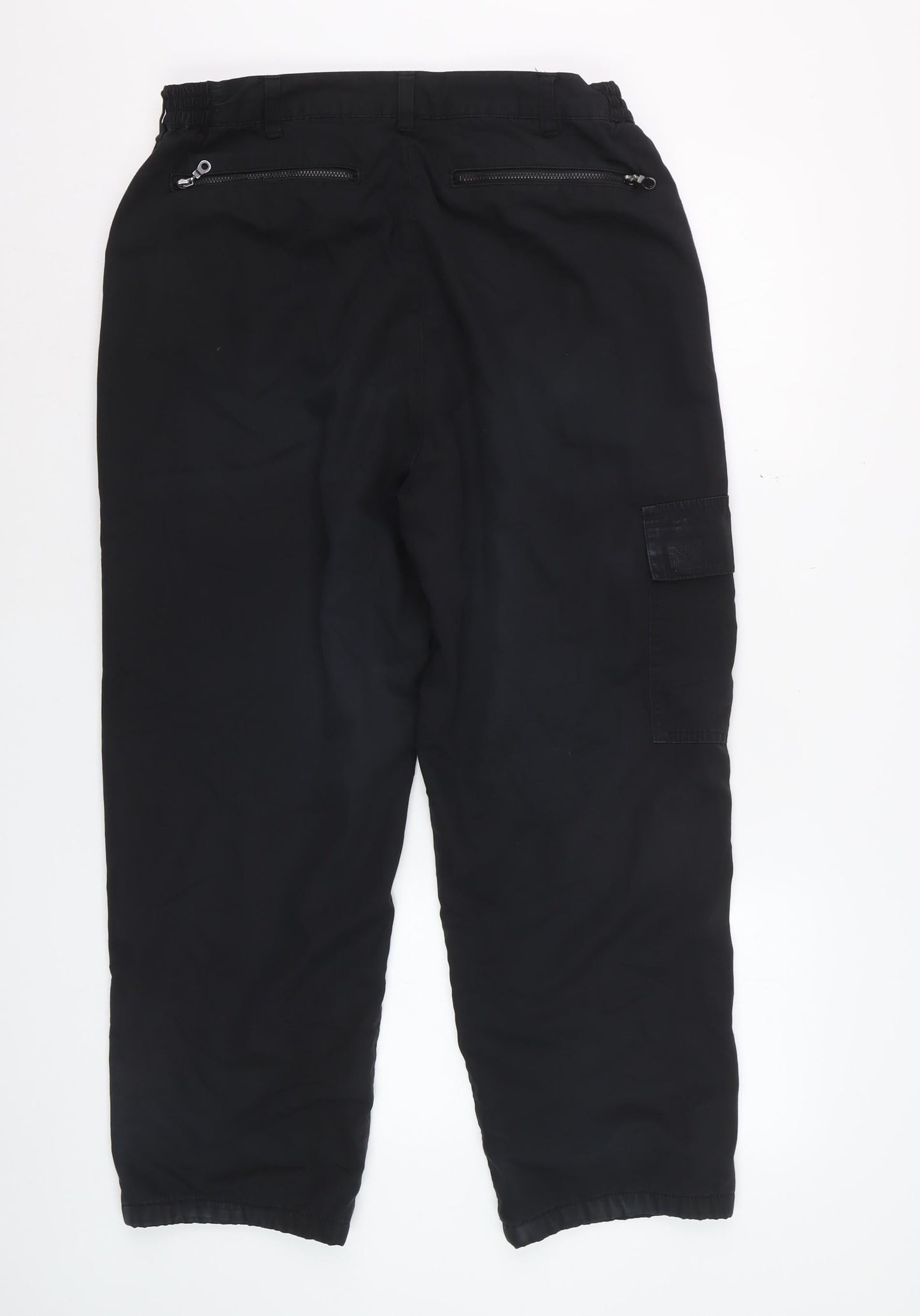 Chums Men's Black Cargo Trousers Size 32 Regular Fit