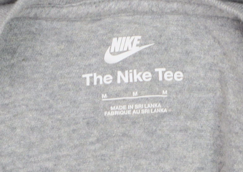 Nike Men's Grey Cotton Crew Neck Short Sleeve Sports T-Shirt M