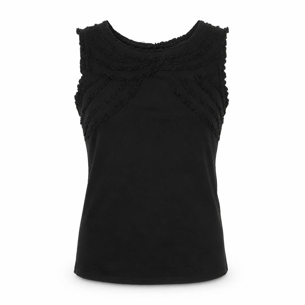 Warehouse Womens Black Sleeveless Basic Top UK 10 Viscose