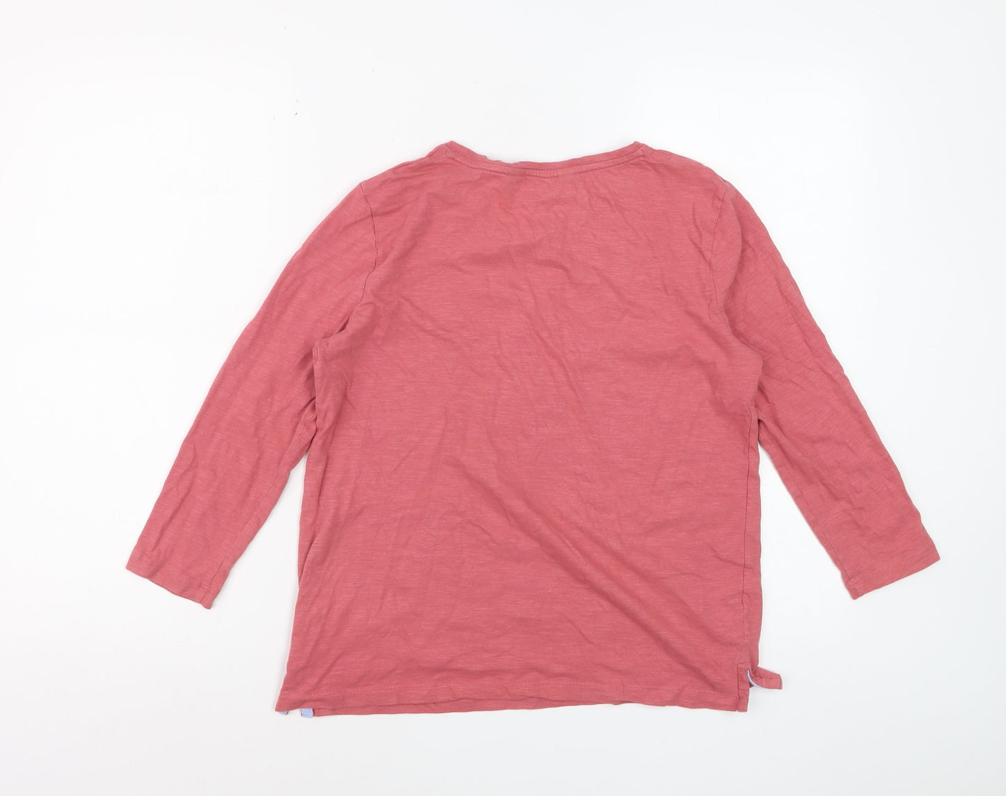 Crew Clothing Women’s Pink Cotton 3/4 Sleeve Basic T-Shirt Size 10
