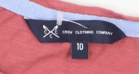 Crew Clothing Women’s Pink Cotton 3/4 Sleeve Basic T-Shirt Size 10