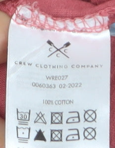 Crew Clothing Women’s Pink Cotton 3/4 Sleeve Basic T-Shirt Size 10