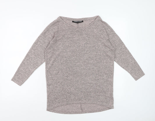 Prewornwholesale purple cropped slim fit active T-shirt with short sleeves and a high neckline.