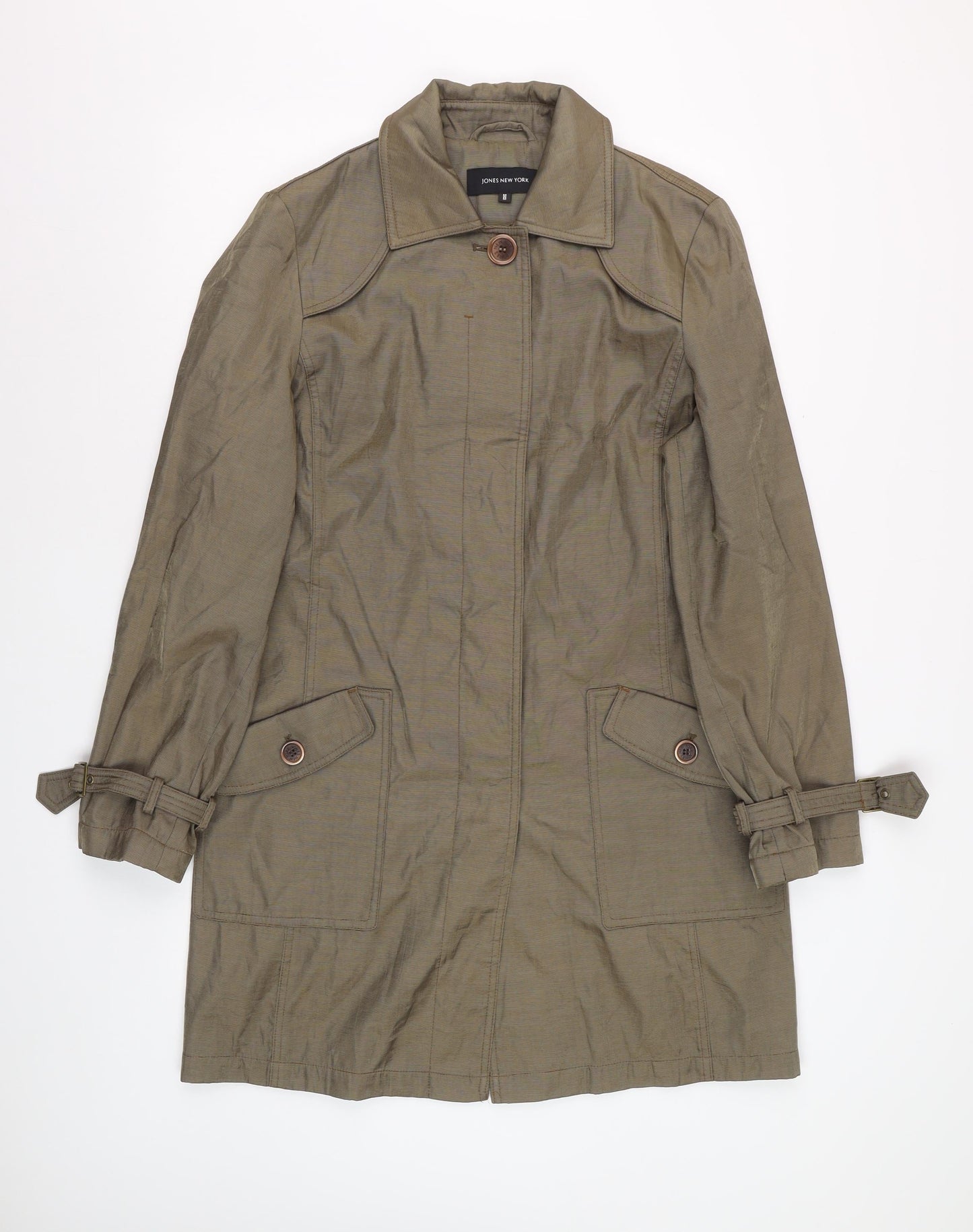 Jones New York Men's Brown Mid-Length Trench Coat Size M