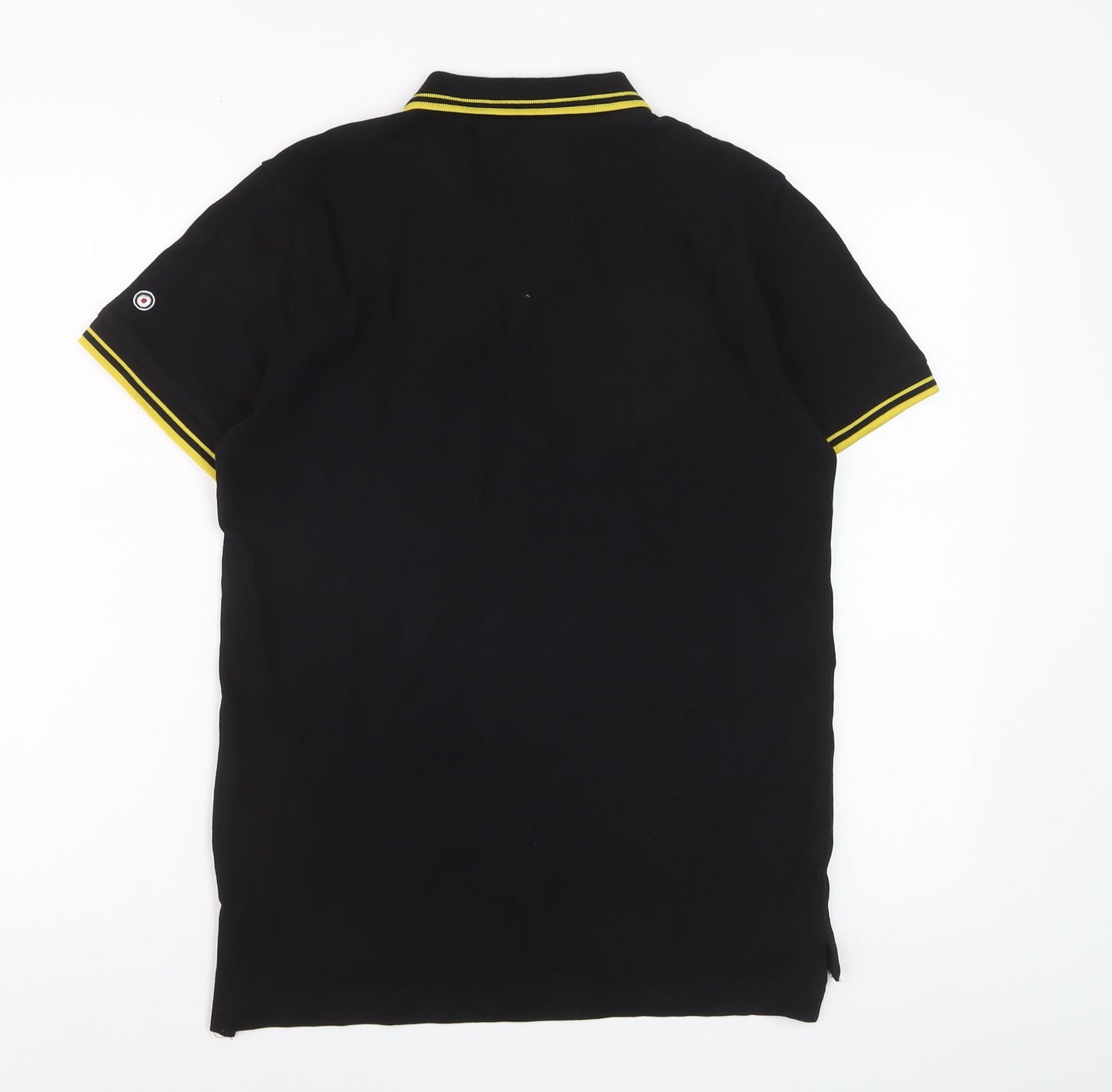 Lambretta Men's Black Small Polo Shirt Retro Cotton Short Sleeve