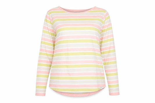 FatFace Women’s Multicoloured Striped Long Sleeve Cotton T-Shirt Size 12