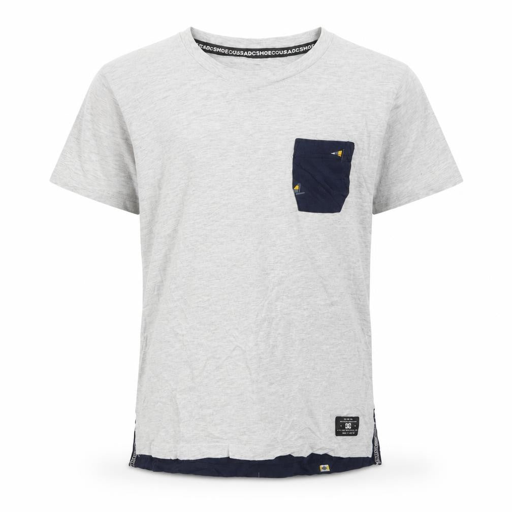 DC Shoes Boys Grey Cotton Crew Neck Pocket T-Shirt Size 12 Years
