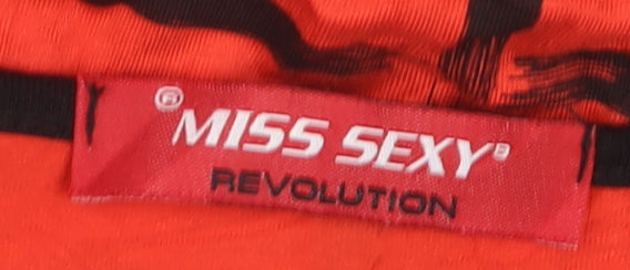 Miss Sexy Women’s Red Check Stretch Jersey T-Shirt M