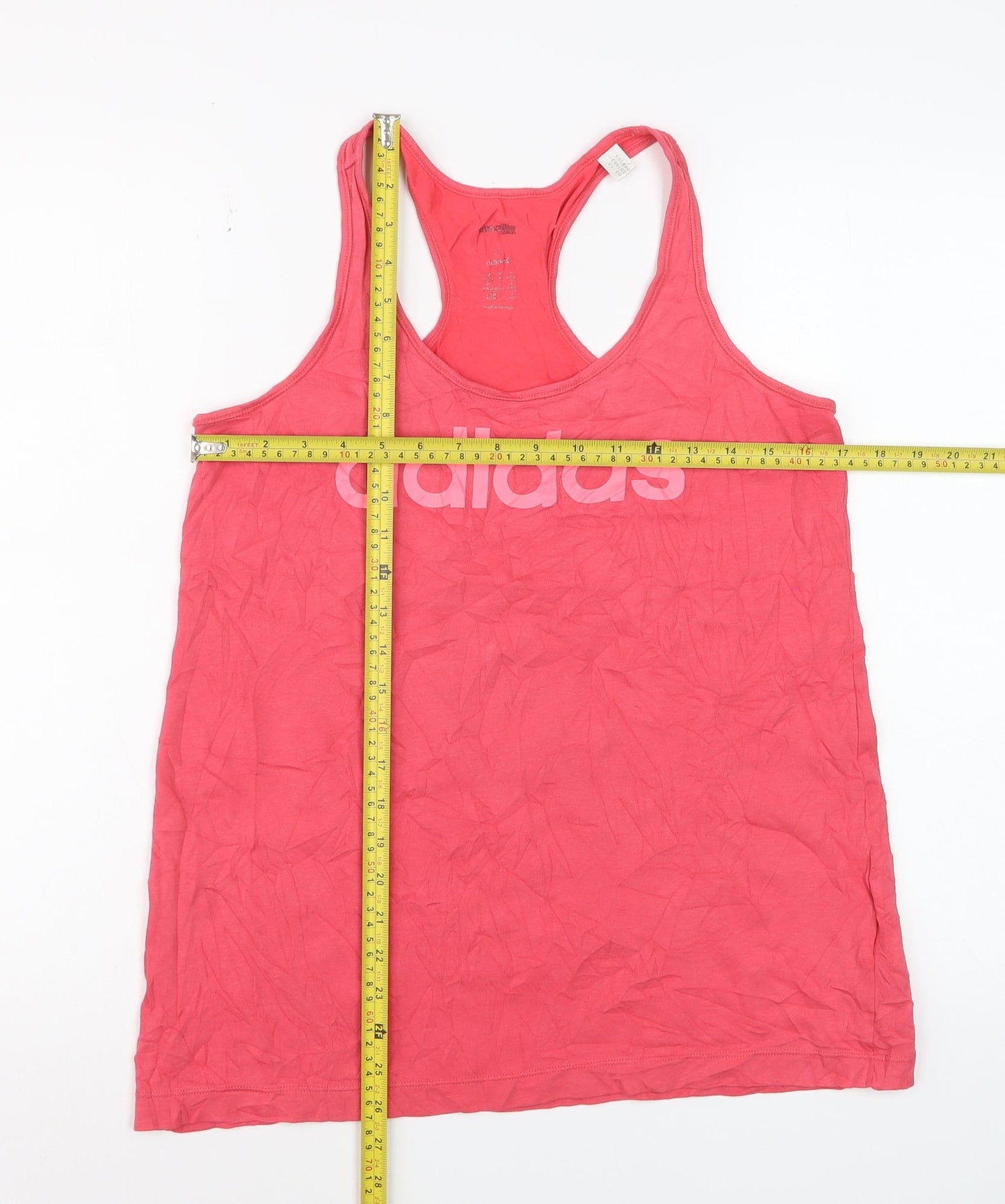 Adidas Women's Pink Racerback Tank Top Size S Activewear