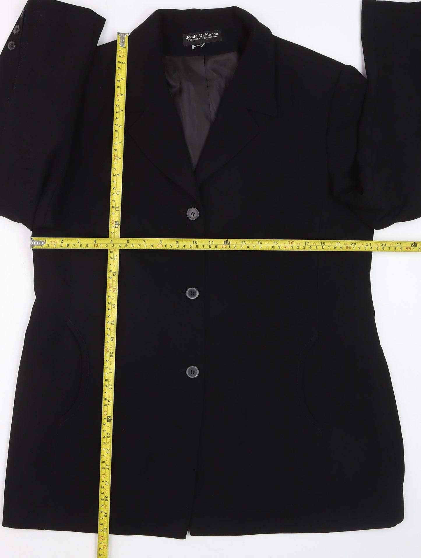 Joella Di Marco Women's Black Size 20 Single-Breasted Blazer