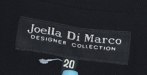 Joella Di Marco Women's Black Size 20 Single-Breasted Blazer