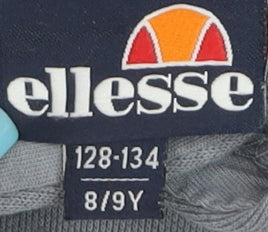 Ellesse Boys Grey Pullover Hoodie 8-9 Years Cotton Blend Casual Sweatshirt