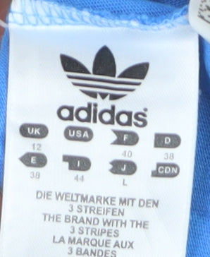 Adidas Womens Blue V-Neck Sleeveless T-Shirt Size 12