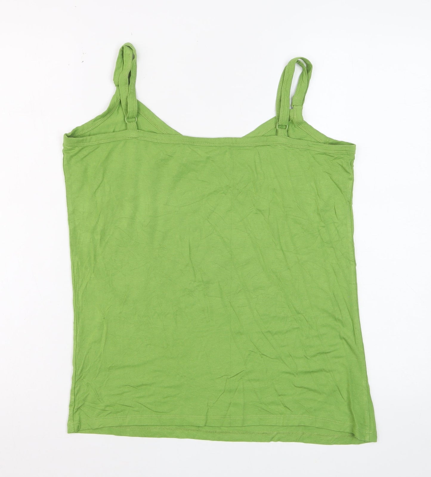 Next Women Green Camisole Tank Top Size 18 Viscose Stretch
