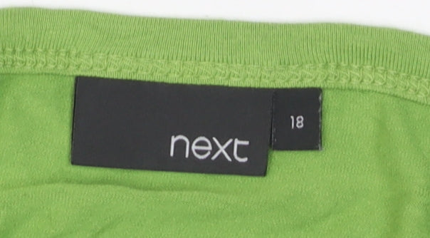 Next Women Green Camisole Tank Top Size 18 Viscose Stretch