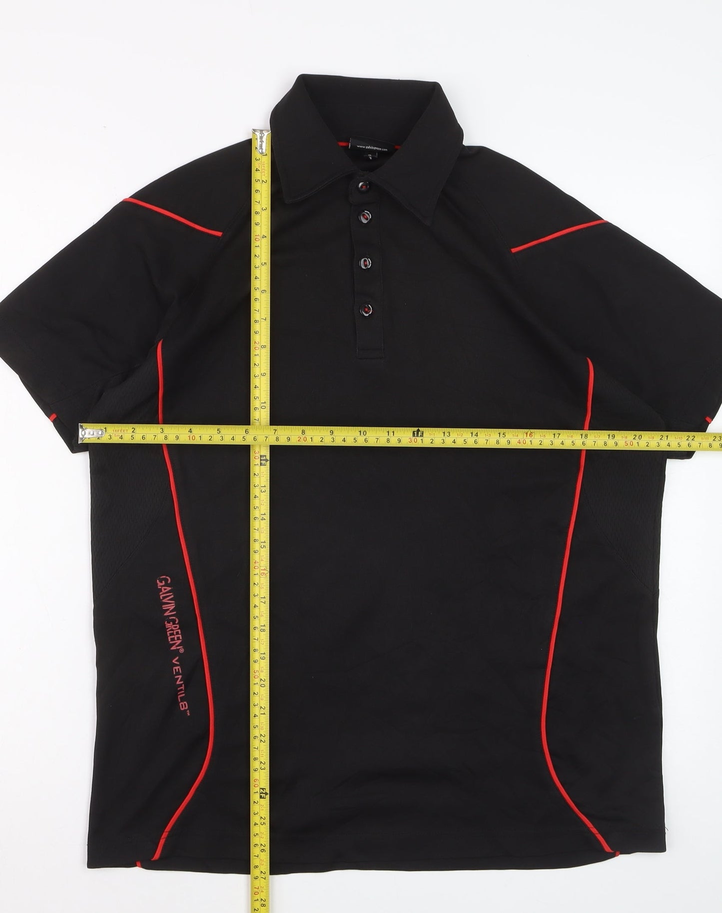 Galvin Green Men's Black Ventil8 Polo Shirt Size M Performance Golfwear