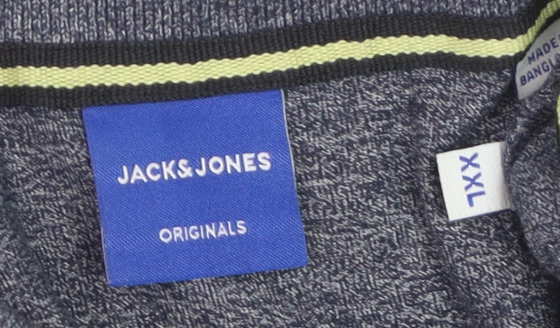 Jack & Jones Originals Men's Blue Short Sleeve Polo XXL Classic Fit