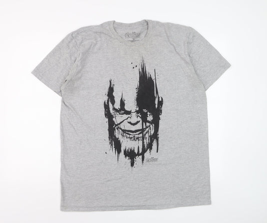 Marvel Avengers Infinity War Grey Graphic T-Shirt Men's XL
