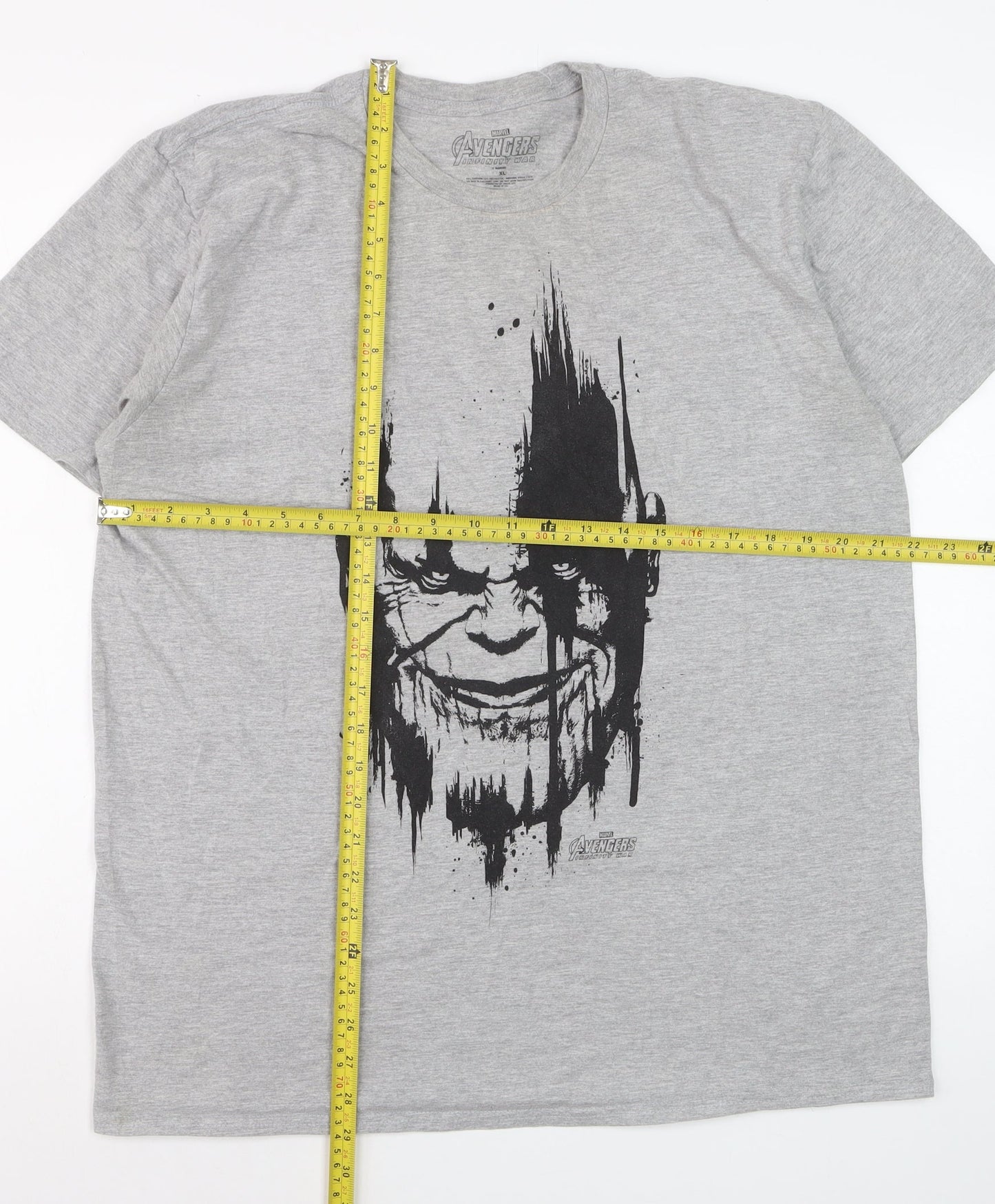 Marvel Avengers Infinity War Grey Graphic T-Shirt Men's XL