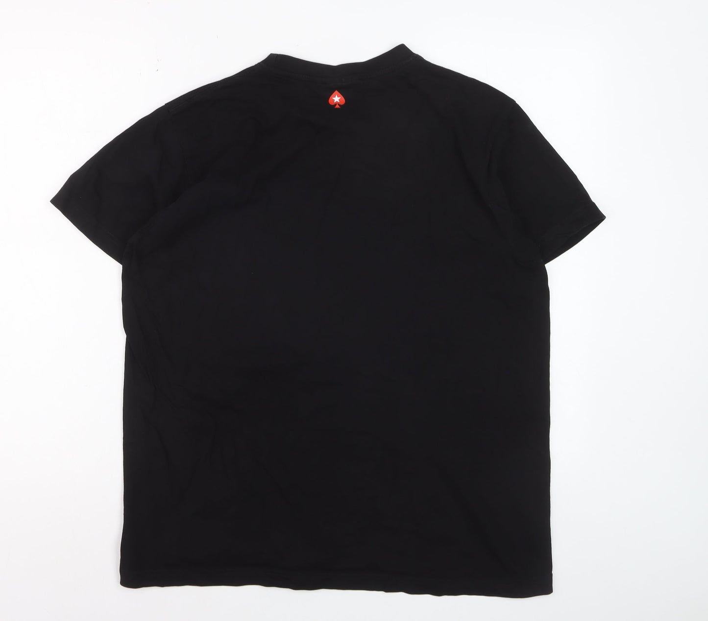 PokerStars Men's Black XL Crew Neck Graphic Print T-Shirt
