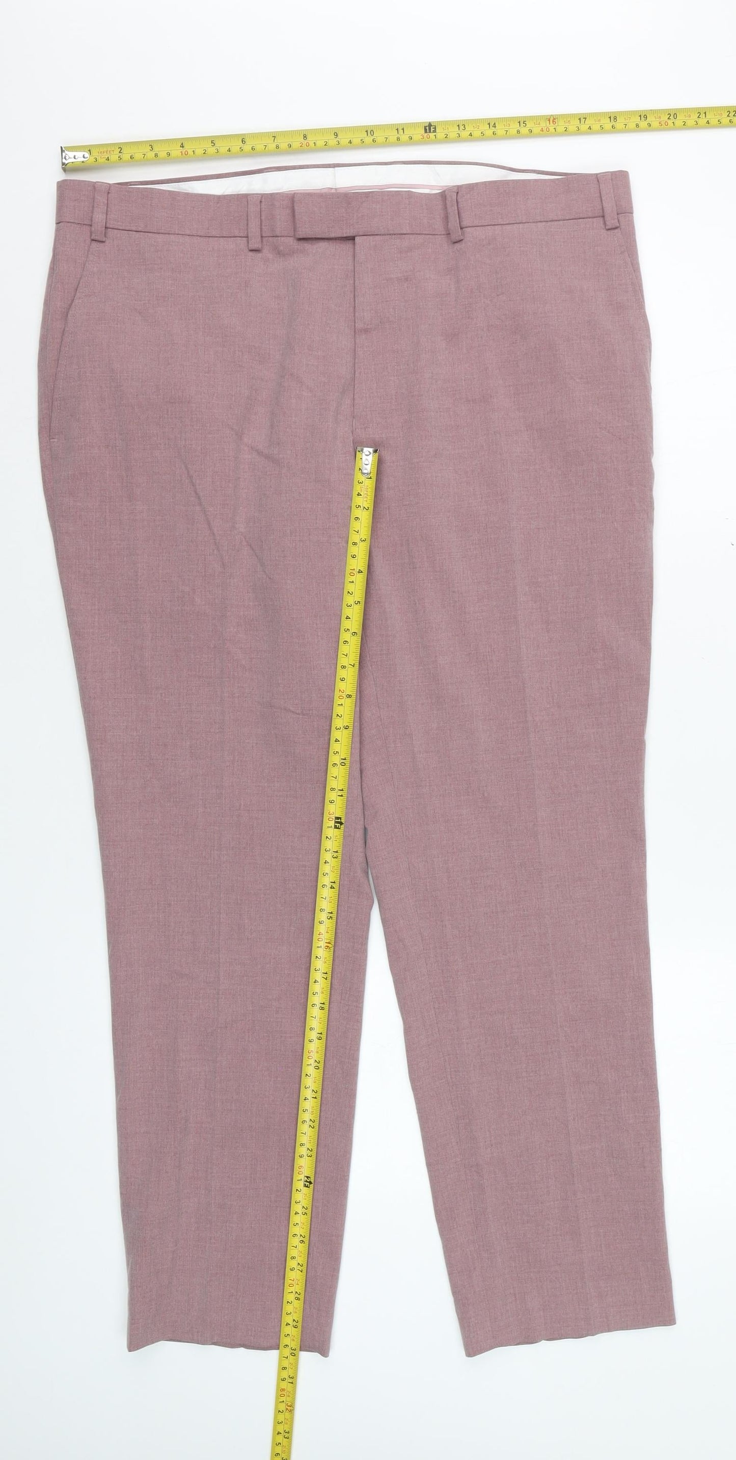 Marks and Spencer Men’s Pink Classic Dress Pants 38W 29L