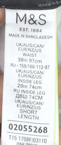 Marks and Spencer Men’s Pink Classic Dress Pants 38W 29L