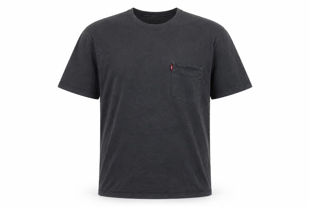Levi's Men's Black Cotton Crew Neck Short Sleeve T-Shirt Size S