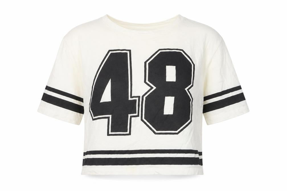 H&M Women’s White Cotton Cropped T-Shirt XS Sports Style