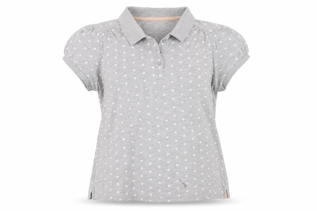 Next Women’s Grey Polka Dot Cotton Polo Shirt Size 16