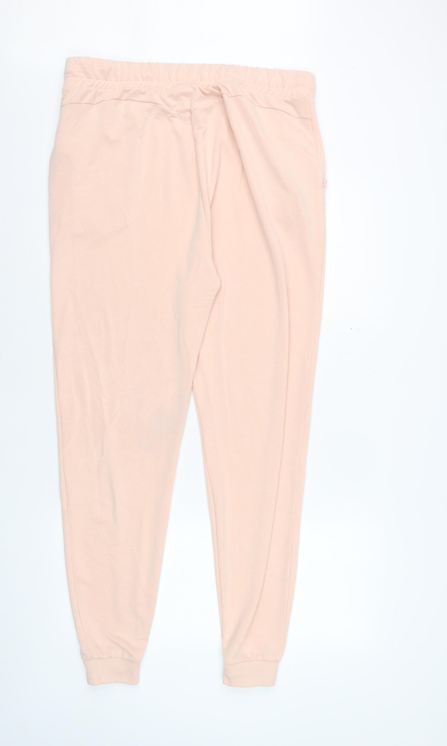 Gymshark Women Peach Joggers XXL Viscose Blend Elastic Waist