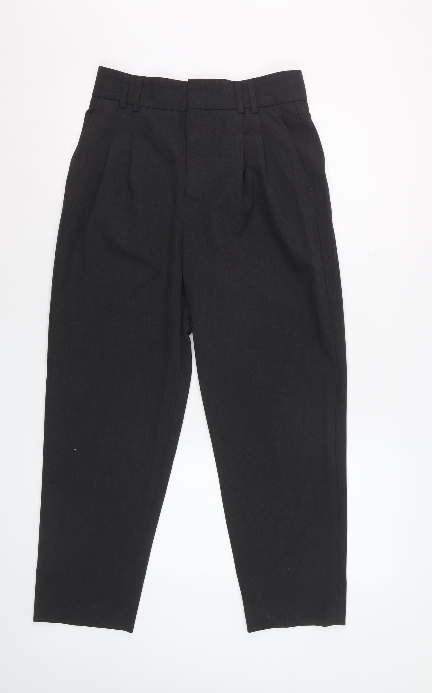 Zara Women's Black Pleated Trousers Size 8 Polyester Blend