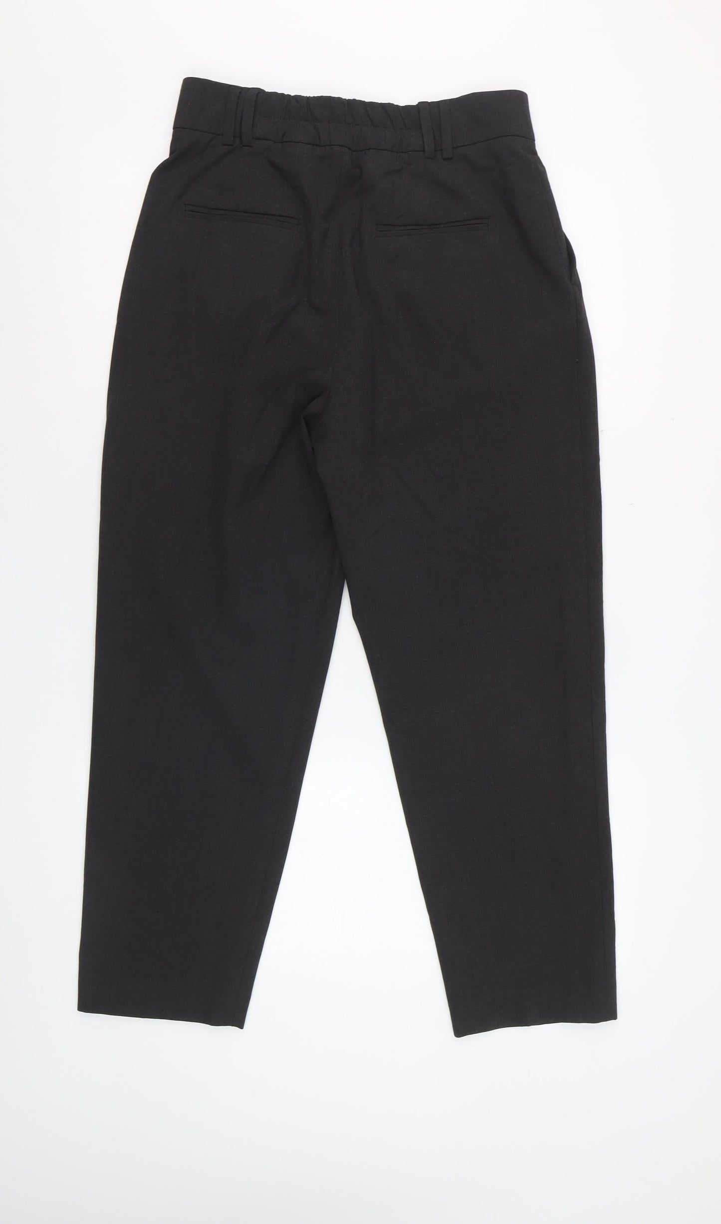 Zara Women's Black Pleated Trousers Size 8 Polyester Blend