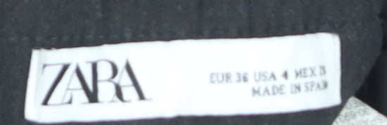 Zara Women's Black Pleated Trousers Size 8 Polyester Blend