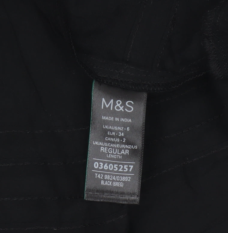 Marks and Spencer Women’s Black Size 6 Fit & Flare Short Dress